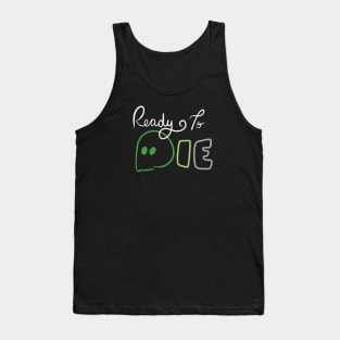 Ready To Die Emo Skull (Aromantic/Agender Colors) Tank Top